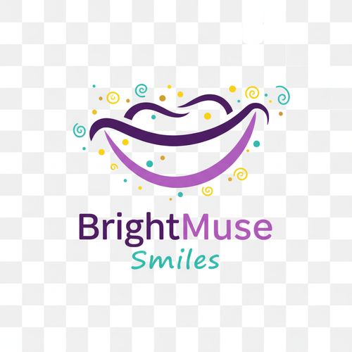BrightMuse Smiles Logo with Purple